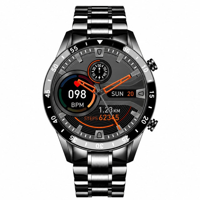 Men's Smartwatch with Blood Pressure Monitor, 1.32-Inch, IP67 Waterproof, Bluetooth Call
