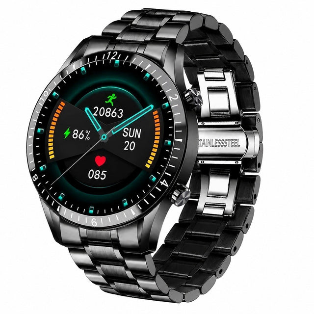 Men's Waterproof Smartwatch for Android, Touchscreen Activity Monitor, Bluetooth, Pedometer, Sleep Tracker
