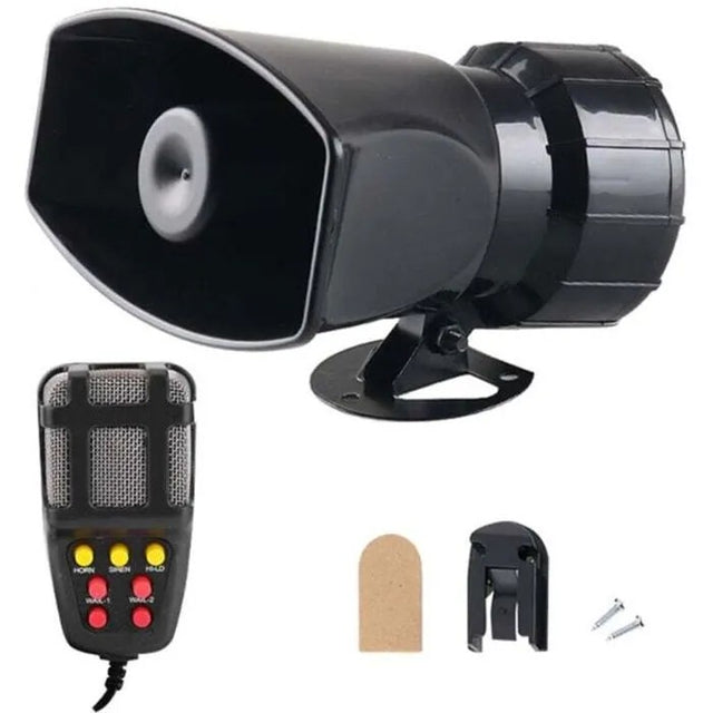 12V Car Siren with 7 Sounds, Horn Fire Alarm Ambulance Police, for Truck Boat