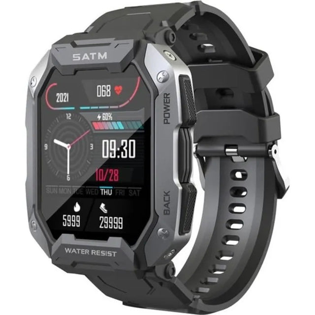 Men's Military Smartwatch, MT1 Black, Ultra-Resistant, Shockproof, Swim, Health, Sports, Adventure, Long Battery
