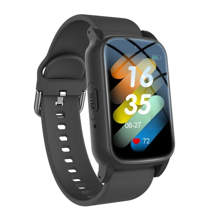 Senior GPS Smartwatch, Location Tracker, SOS Call, Anti-Loss, Health Monitor, Black