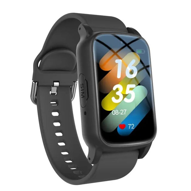 Senior GPS Smartwatch, Location Tracker, SOS Call, Anti-Loss, Health Monitor, Black