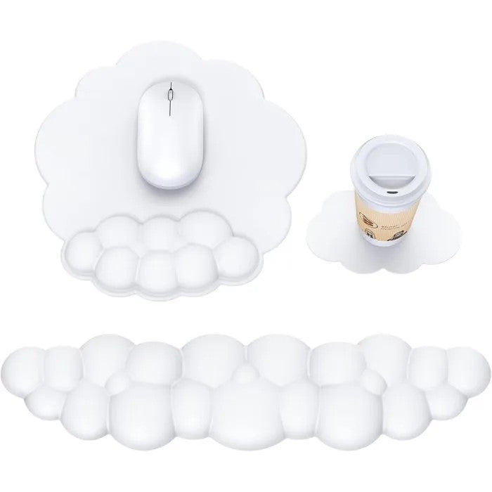 Cloud Mouse Pad with Wrist Rest, Ergonomic Keyboard Wrist Rest, Soft Support for Office