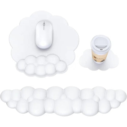 Cloud Mouse Pad with Wrist Rest, Ergonomic Keyboard Wrist Rest, Soft Support for Office