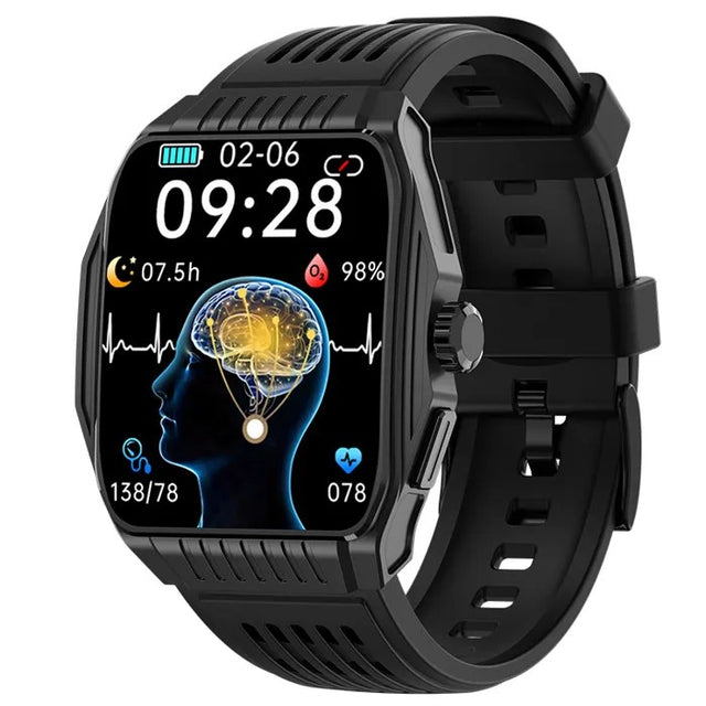 Smartwatch with Sleep Monitoring, ECG, Bluetooth Calling, Black