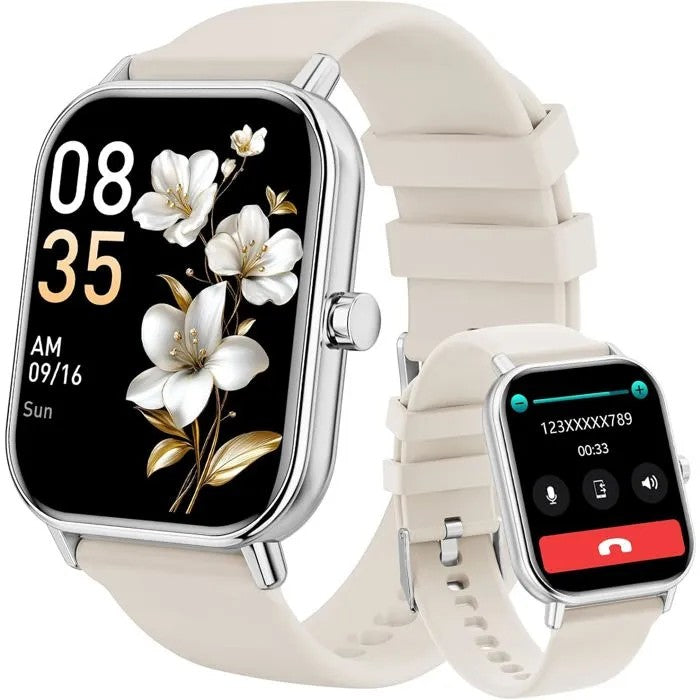 Smartwatch with Bluetooth Calling, 1.85" Screen, Heart Rate, SpO2, Sleep Tracker, Pedometer for Men Women
