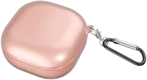 Ultra-Thin Silicone Case Compatible with Samsung Galaxy Buds FE/Pro/Live/2/2 Pro, Transparent Pink