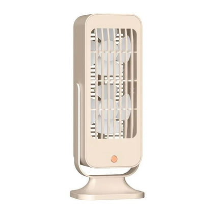 USB Desk Fan, Dual Silent, for Office Bedroom Air Circulation