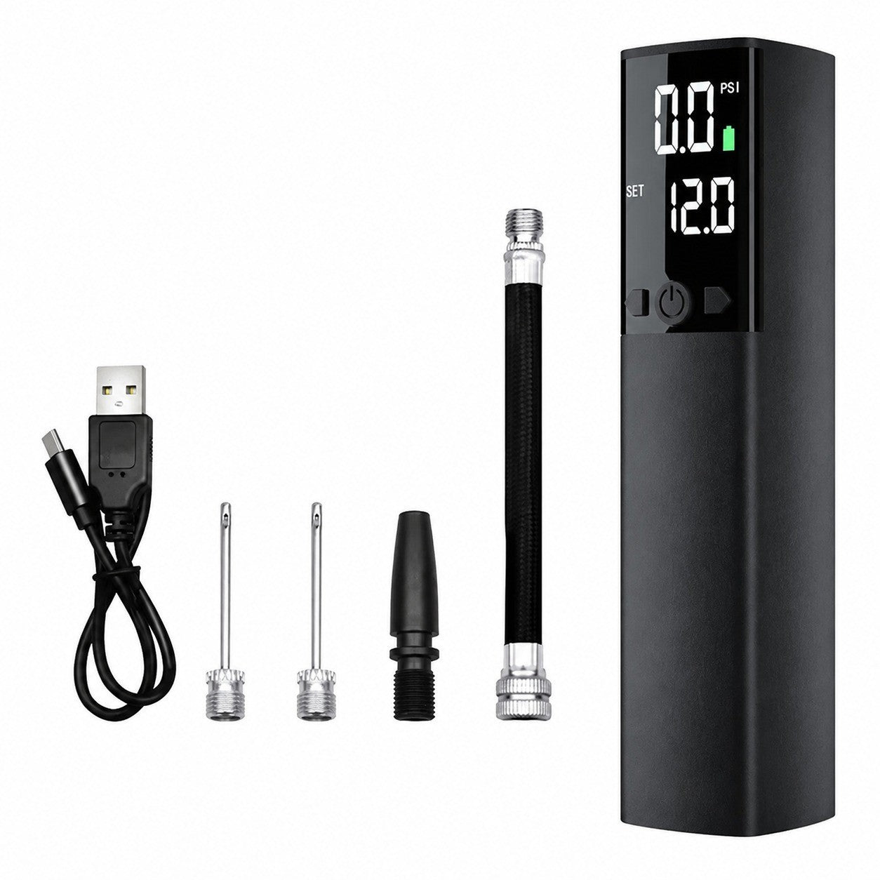 Electric Bicycle Pump, Rechargeable Air Pump with Light, for Balls