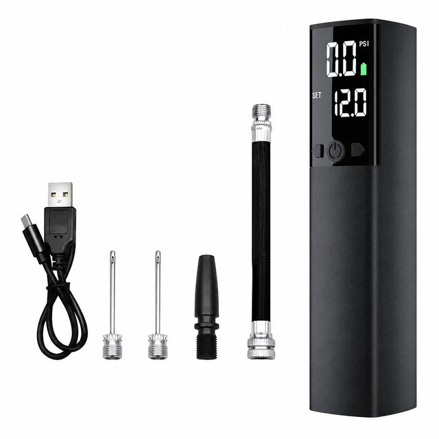 Electric Bicycle Pump, Rechargeable Air Pump with Light, for Balls