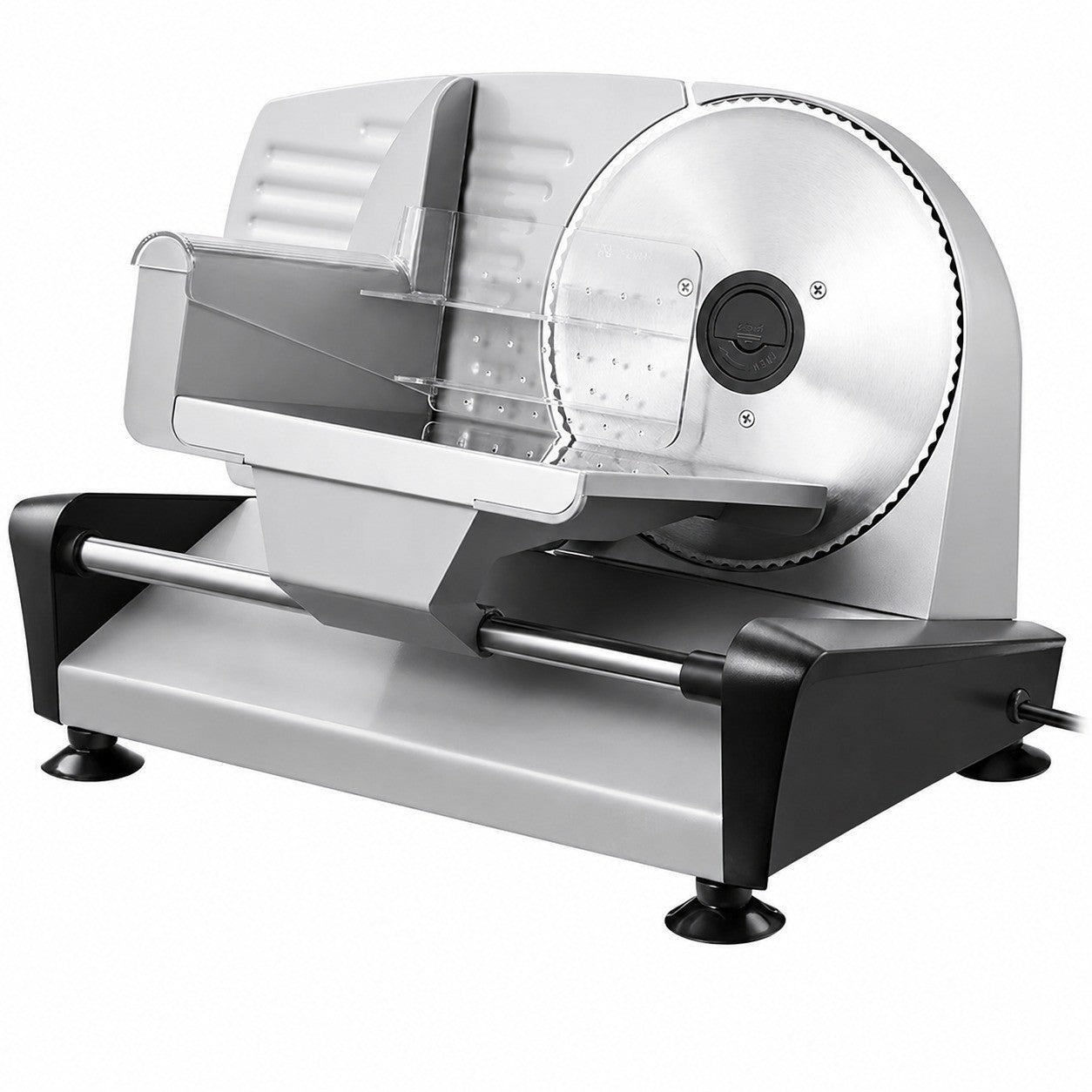 200W Electric Meat Slicer, 7.5" Stainless Steel Blade, Adjustable Thickness 0-15mm, for Meat Cheese Bread