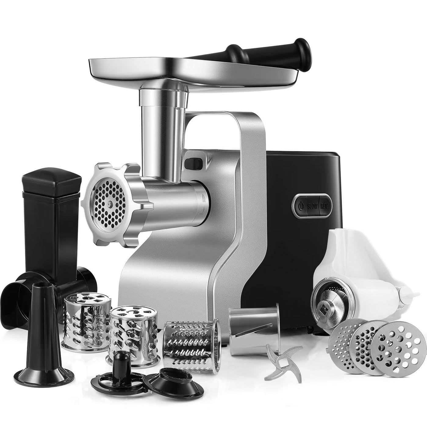 Electric Meat Grinder, 3000W Max, 5-in-1 Heavy Duty, with Sausage Stuffer & Kubbe Kit