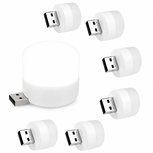USB Night Light, White, Plug-in Mini LED Bulb for Bedroom, Bathroom, Hallway, Kitchen