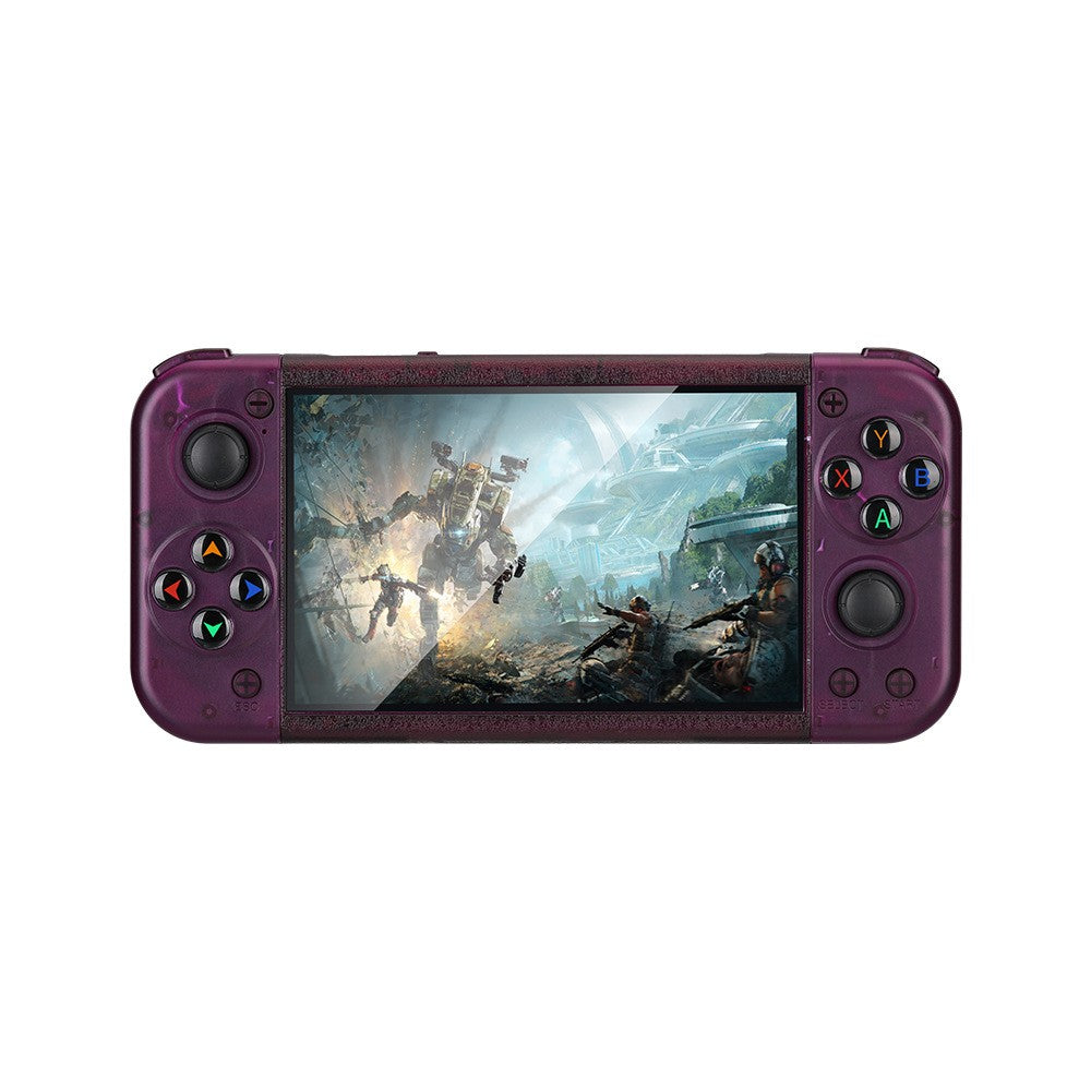 Retro Handheld Game Console RG50XX, 64GB, Linux, 5-Inch IPS, 15000 Games, Purple