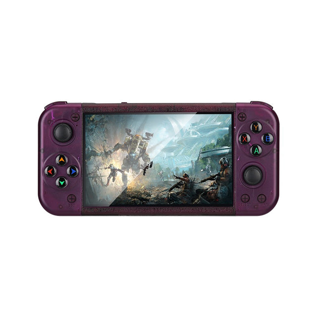 Retro Handheld Game Console RG50XX, 64GB, Linux, 5-Inch IPS, 15000 Games, Purple