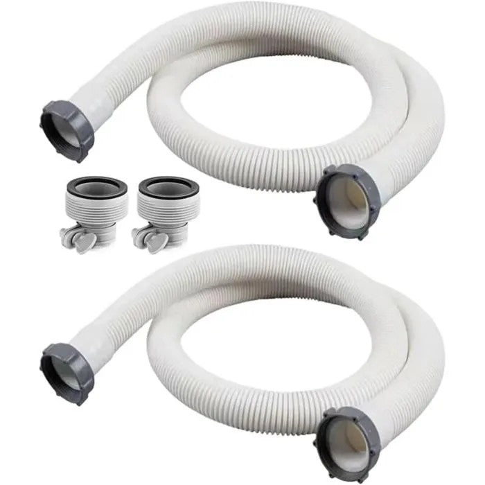 Pool Filter Hoses for Intex 29060E, 2-Pack 150cm x 38mm with Adapters
