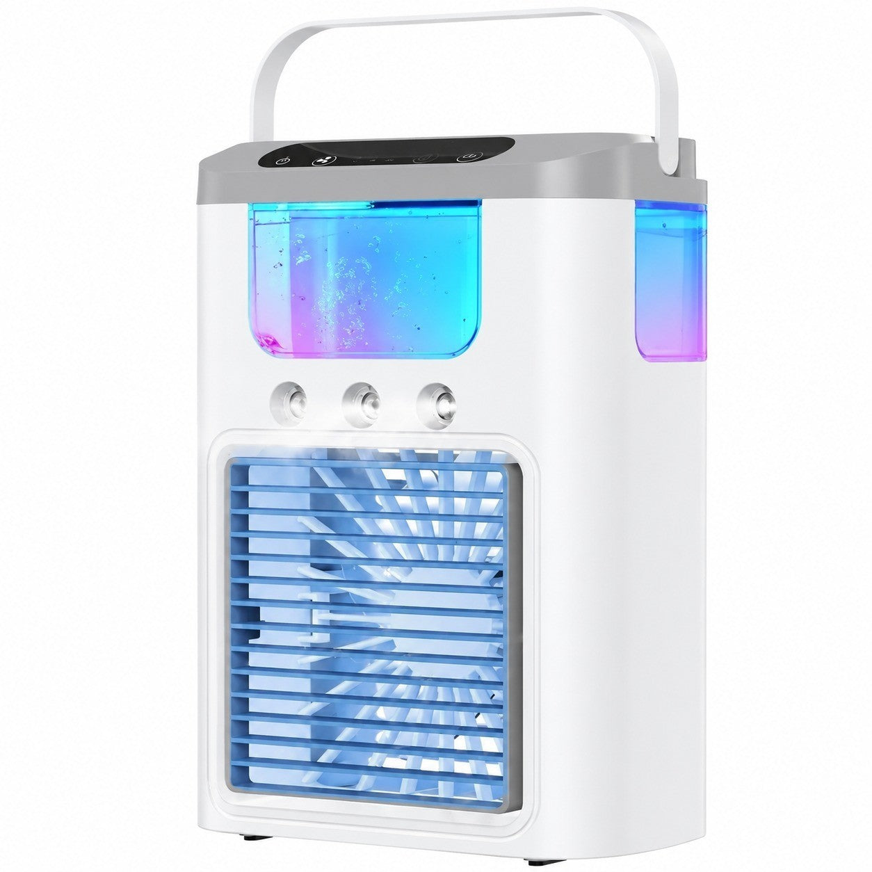 Portable Air Conditioner Air Cooler, 600ml, Rechargeable Battery, 3 Speeds, 3 Mist Modes, 60° Oscillation
