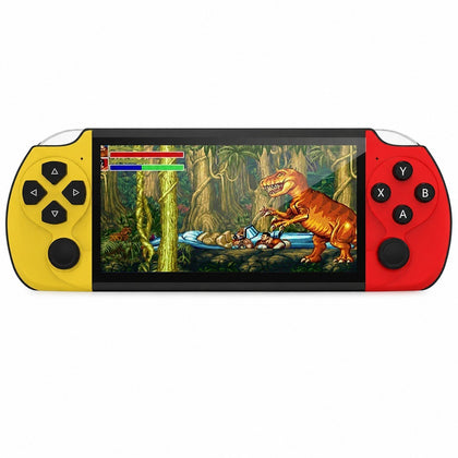 PSP X12 Game Console, 8GB Memory, 5.1" HD Screen, Yellow & Red