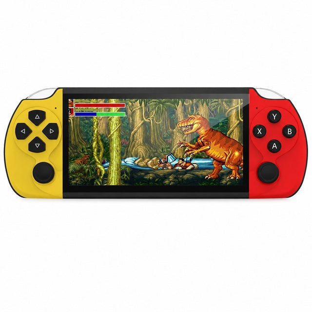 PSP X12 Game Console, 8GB Memory, 5.1" HD Screen, Yellow & Red