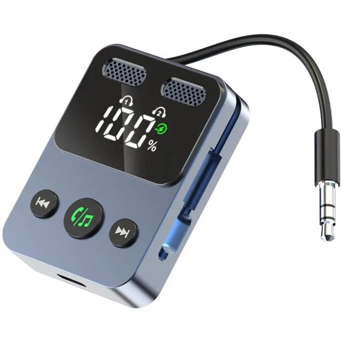 2-in-1 Bluetooth Adapter for Airplane, TV, Bluetooth Receiver with 3.5mm AUX, Lossless Bass