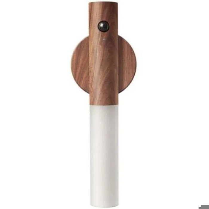 Wooden Wall Light with Motion Sensor, Wireless Rechargeable Battery Night Light, Indoor