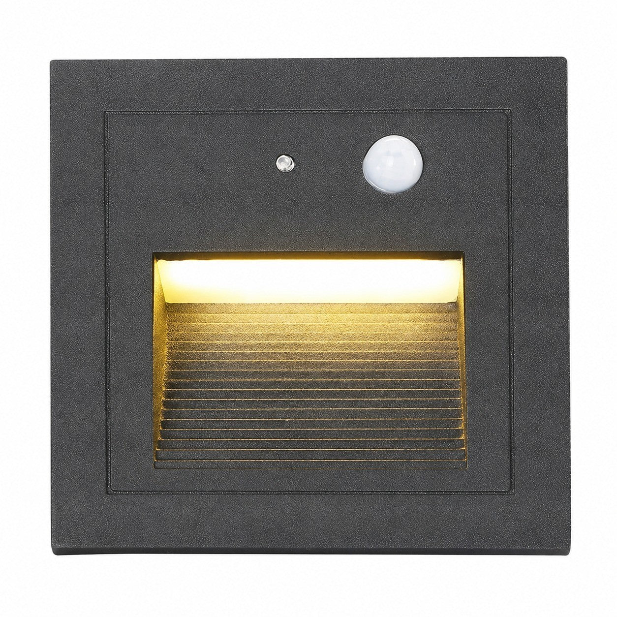 Recessed LED Wall Spotlight, 3W, Motion Detector, 2800K Warm White, White Frame, for Stairs
