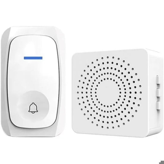 Wireless Outdoor Doorbell, IP65 Waterproof, 150m Range, 38 Melodies, 3 Volume Levels, Transmitter & Receiver Kit