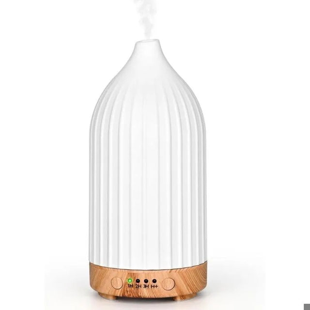 Ceramic Ultrasonic Essential Oil Diffuser, White, 100ml, Aromatherapy Electric